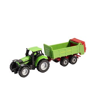 Mostrar detalles de Tractor de juguete DEUTZ-FAHR Agrotron con contenedor Imagen de Tractor de juguete DEUTZ-FAHR Agrotron con contenedor
